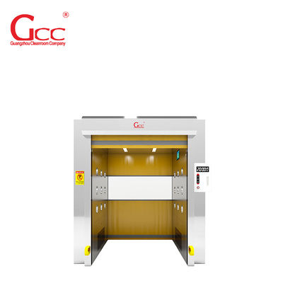 GCC Cargo Clean Room Air Shower พร้อมประตูชัตเตอร์ PVC พร้อมโฟโตอิเล็กทริคเซนเซอร์