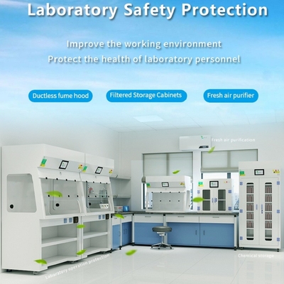 ห้องปฏิบัติการ Laminar Fume Hood ตู้ PP Ductless Fume Hood Cabinets