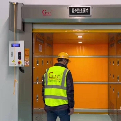 GCC Cargo Clean Room Air Shower พร้อมประตูชัตเตอร์ PVC พร้อมโฟโตอิเล็กทริคเซนเซอร์