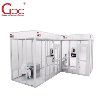 โมดูลาร์ Clean Booth With Stainless Steel Frame แผ่นแอคริลิก FFU และ HEPA Filter การออกแบบที่สามารถปรับแต่งได้