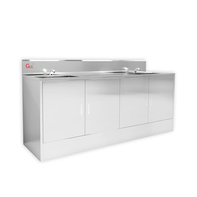 Custom ทนทาน 304 สแตนเลส โรงพยาบาลห้องปฏิบัติการการแพทย์ Scrub Sink