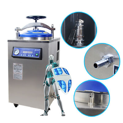 เครื่องนึ่งฆ่าเชื้อด้วยไอน้ำแรงดันสูงแนวตั้งแบบพกพา Autoclave 0.22MPa